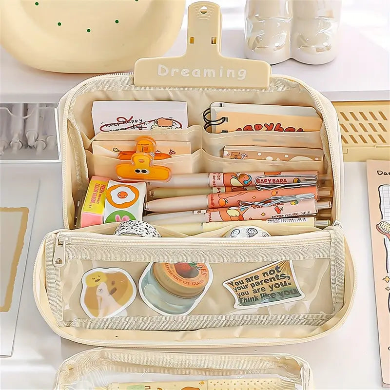 LuxeHold™ – Portable Multi-Layer Makeup Bag