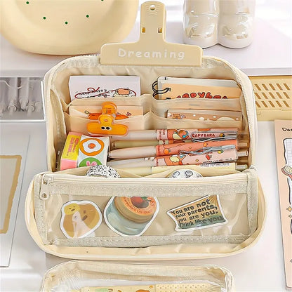 LuxeHold™ – Portable Multi-Layer Makeup Bag