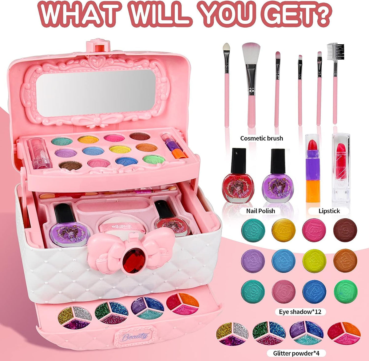Kids Pretend Play Makeup Set