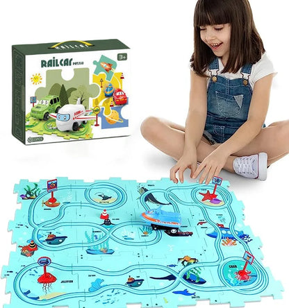 DIY Puzzle Track Play Set
