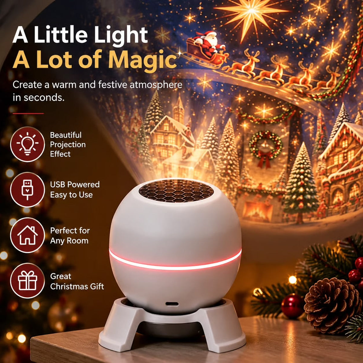 Magical Christmas Light Projector