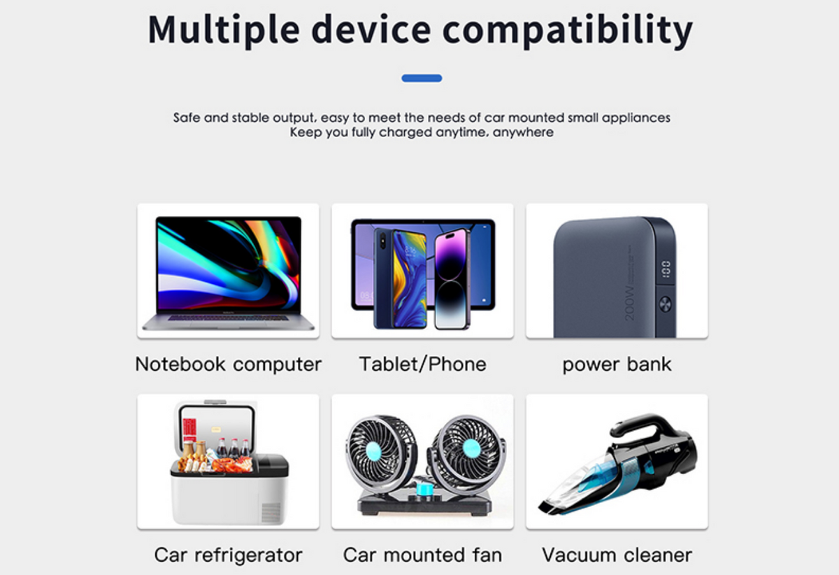 VoltDrive 1500W: Universal Car Inverter & Adapter