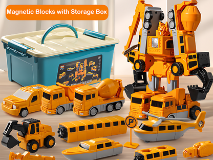 Magnetix™ - Engineering STEM Car Toys with Storage Box